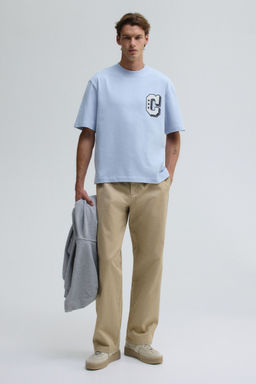 H&M - Men Blue Regular Fit Printed T-Shirt