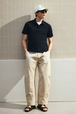 H&M - Men Blue Slim Fit Polo Shirt