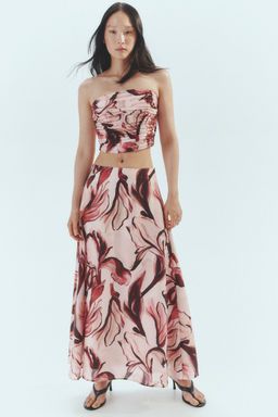 H&M - Women Pink Fla Maxi Skirt
