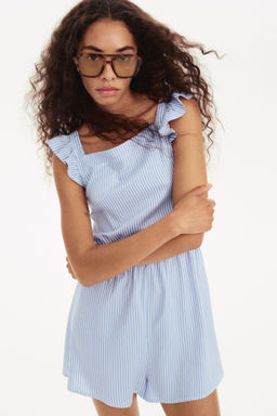 H&M - Women Blue Tie-Back Playsuit