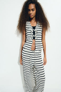 H&M - Women Multi-Color Knitted Drawstring Trousers