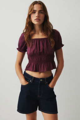 H&M - Women Pink Smocked Blouse