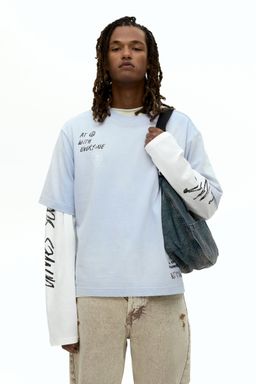 H&M - Men Multi-Color Oversized Fit Printed T-Shirt