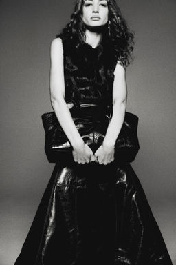 H&M - Women Black Coated Circular Skirt