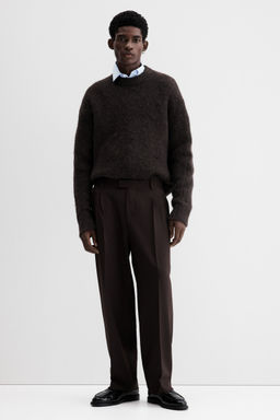 H&M - Men Brown Loose Fit Fuzzy Jumper