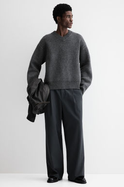 H&M - Men Grey Loose Fit Wool Jumper