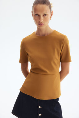 H&M - Women Yellow Peplum Top