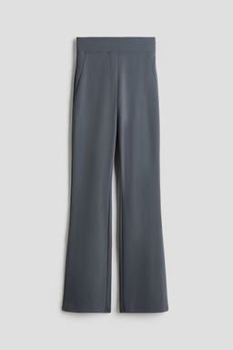 H&M - Women Grey Four-Way Stretch Fla Trousers