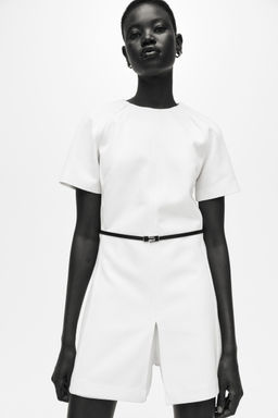 H&M - Women White Belted Playsuit
