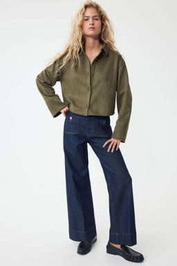 H&M - Women Green Loose-Fit Shirt