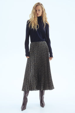 H&M - Women Blue Pleated Skirt