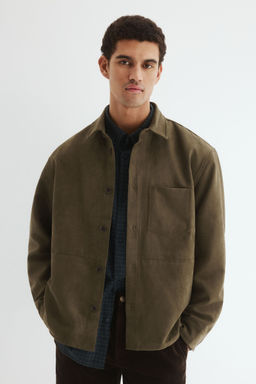 H&M - Men Green Regular Fit Overshirt