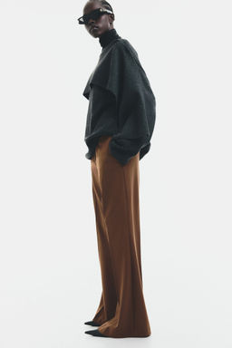 H&M - Women Brown Fla Tailo Trousers