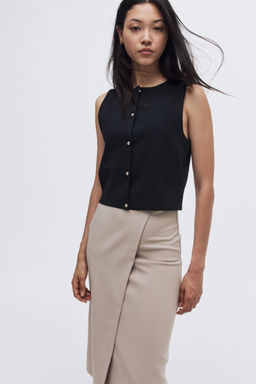 H&M - Women Beige Wrap Skirt