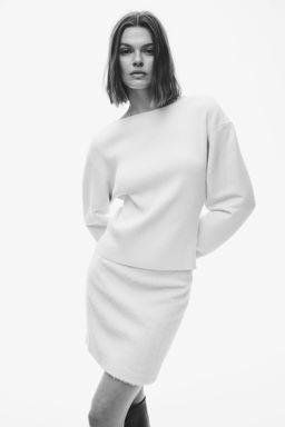 H&M - Women Beige Rib-Knit Top