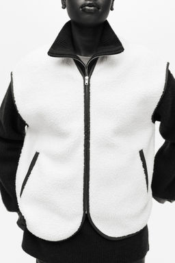H&M - Women White Teddy Gilet