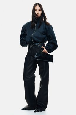 H&M - Women Black Coated Jeans