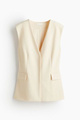 H&M - Women Beige Long Waistcoat