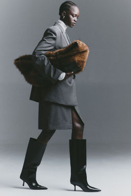 H&M - Women Grey Pencil Skirt