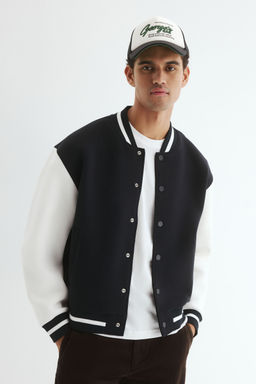 H&M - Men Multi-Color Loose Fit Baseball Jacket