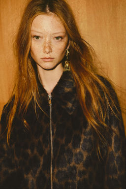 H&M - Women Brown Fuzzy Jacket