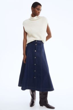 H&M - Women Blue A-Line Denim Skirt