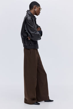 H&M - Women Brown Drawstring Trousers