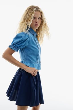 H&M - Women Blue Denim Blouse