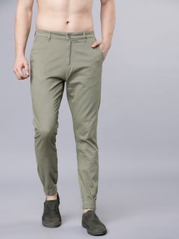 HIGHLANDER - Men Olive Solid Trouser