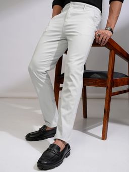 HIGHLANDER - Men Blue Solid Formal Trouser