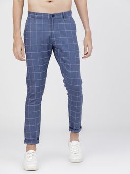 HIGHLANDER - Men Blue Checks Trouser