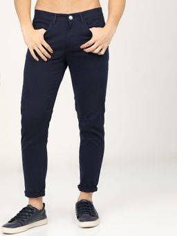 HIGHLANDER - Men Blue Solid Trouser
