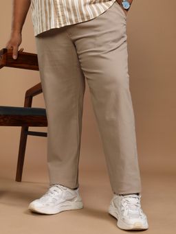 HIGHLANDER - Men Khaki Solid Trouser