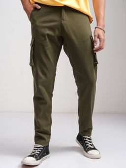 HIGHLANDER - Men Olive Solid Cargo