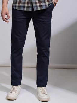 HIGHLANDER - Men Blue Solid Trouser