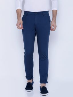 HIGHLANDER - Men Indigo Solid Trouser