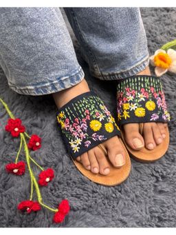 Desi Colour - Denim Black Sandals