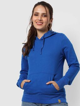 Campus Sutra - Women Electric Blue Sweatshirt