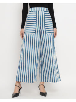 Sands of India - Stripped Wide Leg Slant Pocket Trouser