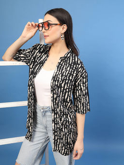 RIGO - Women Black Print Shirt