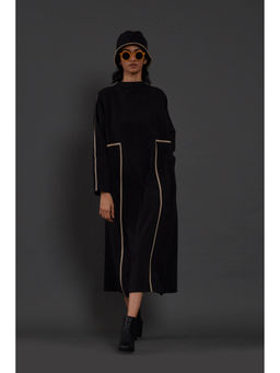 Mati - Black Piping Dress
