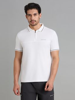 SKECHERS - Tonal Panel Golf White Polo T-shirt