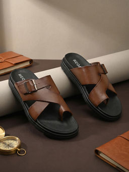 REGAL - Brown Men Stylish Leather Sandals