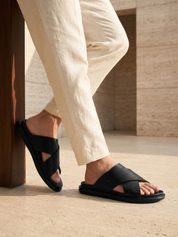 Imperio - Black Men Leather Sandals