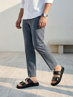 Imperio - Black Men Stylish Leather Sandals