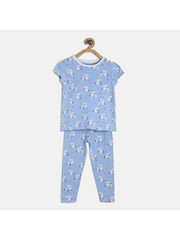 MINI KLUB - Kids Girls Blue Lounge Wear (Set of 2)
