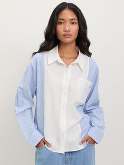 Pomelo - Colorblock Button-Up Shirt - Multi Color