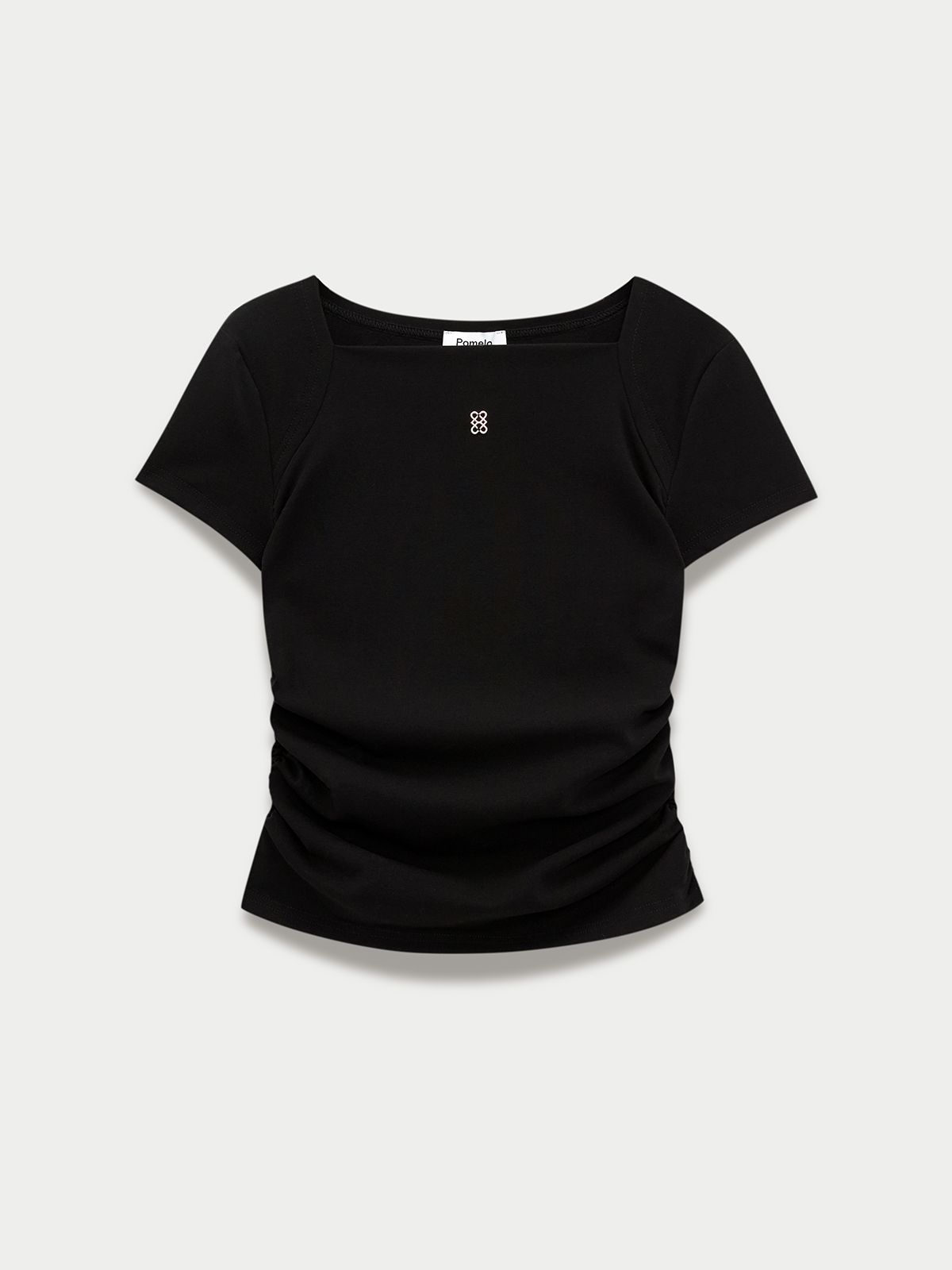 pomelo Square Neck Tee - Black-picture-11