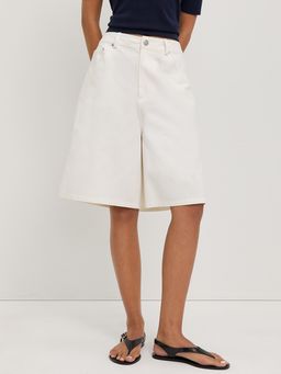 Pomelo - Baggy Denim Shorts - White