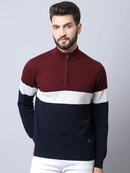 Cantabil - Men Navy Blue Sweater